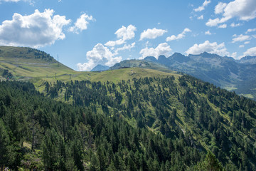 Mountains in the Bonaigua in the Valley of Aran, Pyrenees