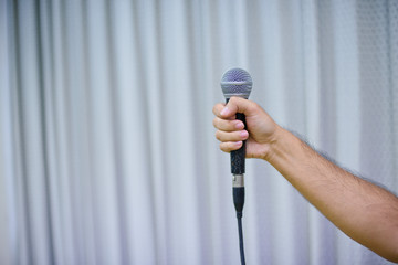 microphone on stage, speaker, concert, music