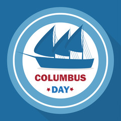 happy columbus day banner design template. vector illustration for greeting cards, posters, invitations, brochures