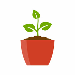Potted plant vector icon