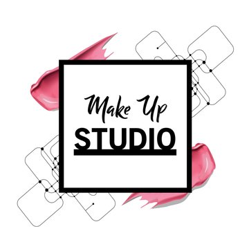 Makeup studio logo design template.