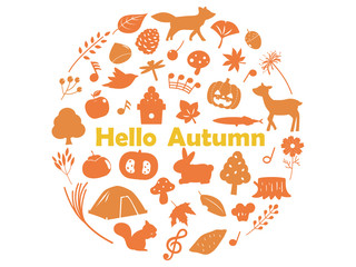 秋シルエットアイコン素材 © SENRYU