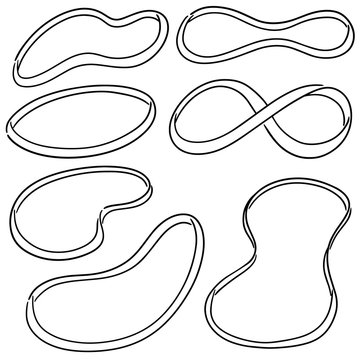vector set of rubber bands