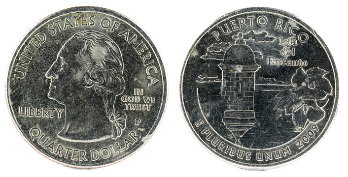 United States Coin. Quarter Dollar 2009 P. Puerto Rico.