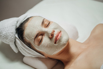Beautiful Woman with a Facial Mask