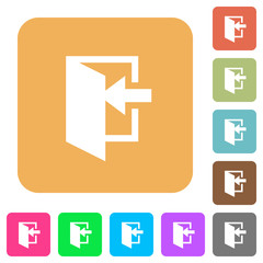 Enter rounded square flat icons