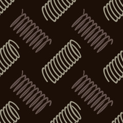 Seamless pattern with coil Springs for your design
