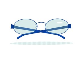 Illustration of glasses. flat design.Isolated