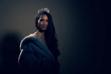 Portrait of Miss Pageant Beauty Contest Crown