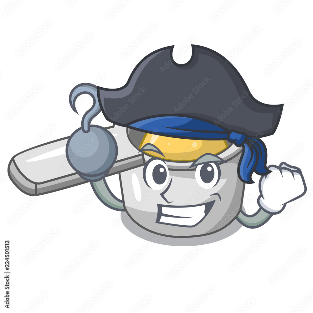 Sticker Pirate steel measuring spoons in cartoon table