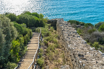 Fototapeta premium Archaeological Area Stageira. Ruins of ancient Stagira, Greece.