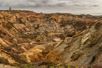 Parys Mountain copper mine, Anglesey, North Wales.