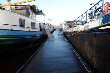 Fototapeta premium amsterdam home boat