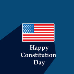 illustration of elements of USA Constitution Day background