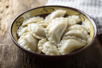 Homemade traditional Ukrainian dumplings