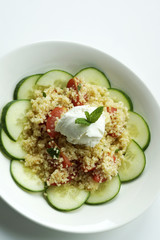 Cous cous cetrioli e pomodori 