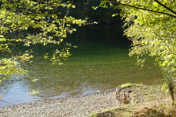dégradé de couleurs au lac