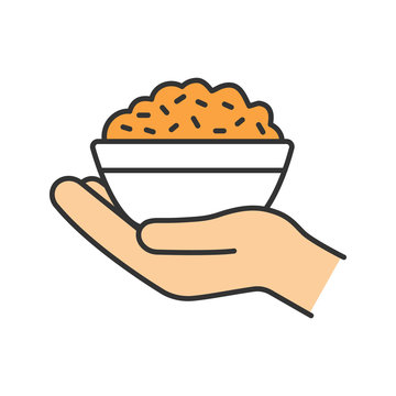 recommend clip art: Food donation color icon