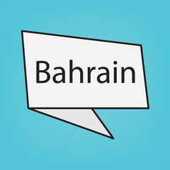 Bahrain word on sticker- vector illustration