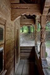 Drewniana chata, skansen Ukraina Lwow