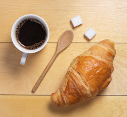 Coffee and croissant
