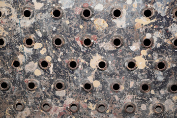 Old metal floor for background
