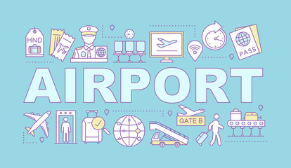 Airport service word concepts banner