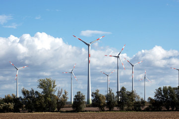 Windkraft auf dem Feld