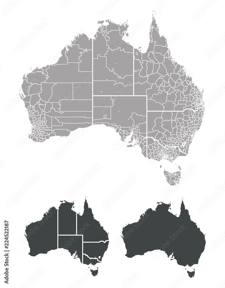 Canvas Prints map of australia