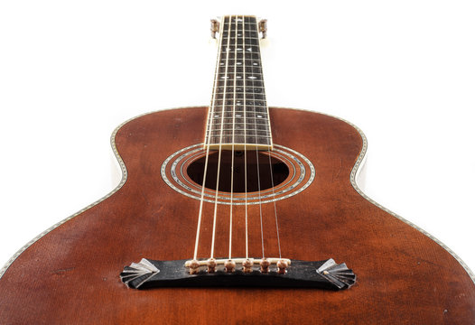 vintage blues guitar isolated