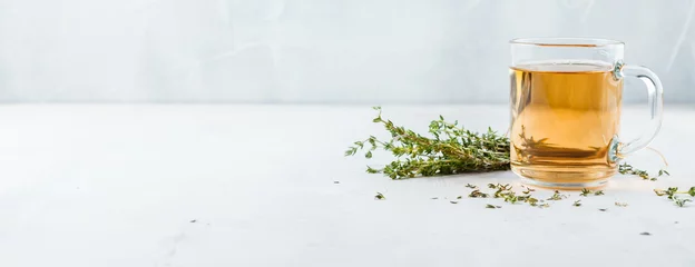 Crédence de cuisine en verre imprimé Theé Thyme herbal tea