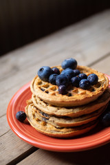 Waffles with berries