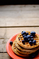 Waffles with berries