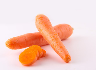 carrots isolated on white background