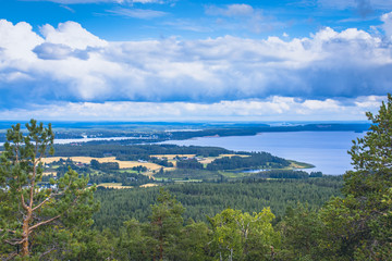 Fototapeta na wymiar Landscape from Sotkamo, Finland.