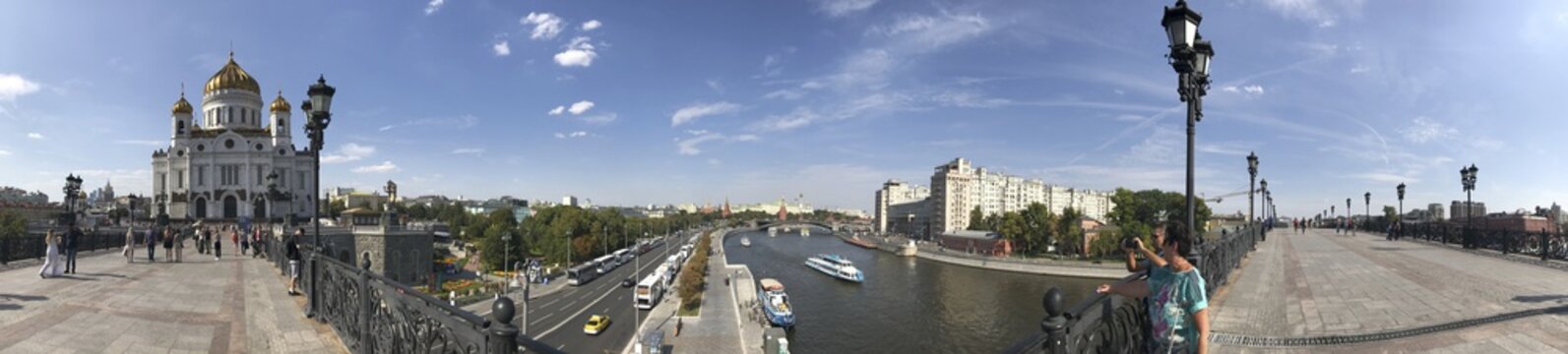 360&deg; Panorama  von der Patriarchen-Br&uuml;cke, Moskau