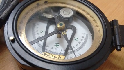 compass on map