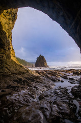 An arch at the Washington coastline