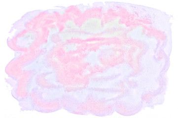 Light lilac and blue pastel watercolor abstract background, spot, splash of paint, stain, divorce. Sunny vintage pattern for design and decoration. With space for text