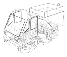 Small Street Clean Truck Concept