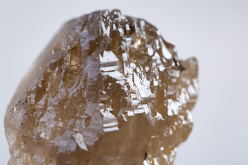 Smoky quartz on a white background