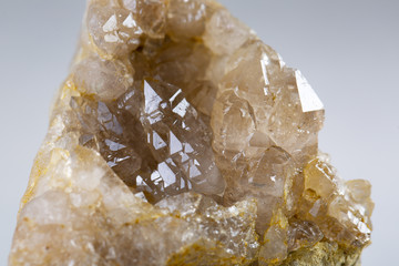 Smoky quartz on a white background