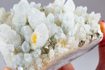 Pyrite mineral crystal and pyrite mineral crystal stone