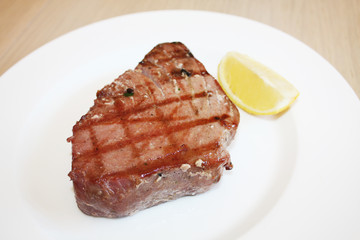 Tuna fish steak grilled