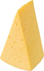 Piece of Cheese Isolated on White