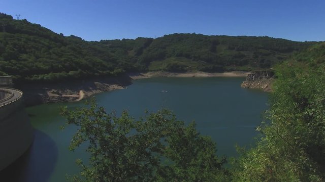 PANORAMA OF RESERVOIR OF BELESAR, GALICIAYARDS