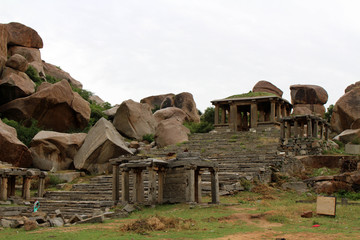 A temple on the foothill of Matanga Hill. There's another temple on top of it