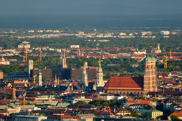 Aerial view of Munich. Munich, Bavaria, Germany