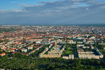 Fototapeta na wymiar Aerial view of Munich. Munich, Bavaria, Germany