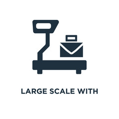 large scale with suitcase icon